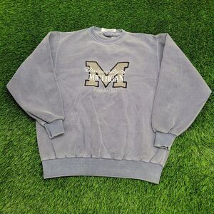 Vintage Michigan Wolverines Sweatshirt Large 25x28 Blue
